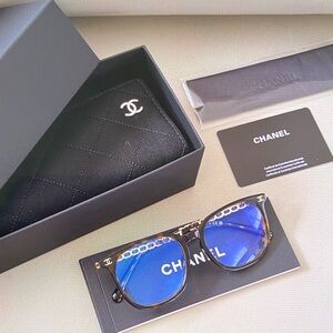 CHANEL Blue and Black Women's Glasses